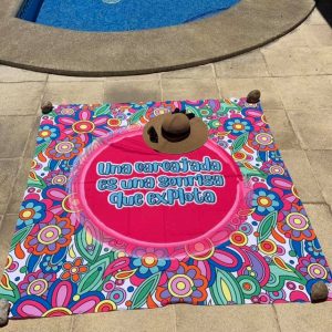 Manta de playa cuadrada